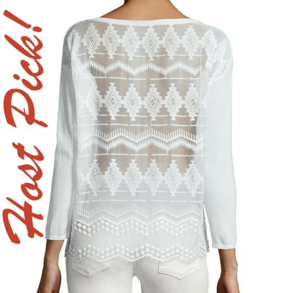Joie New Lace Embroidered Silk Cotton Sweater Top 🎉HP🎉